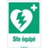 Autocollant 'Site équipé' Signalétique défibrillateur