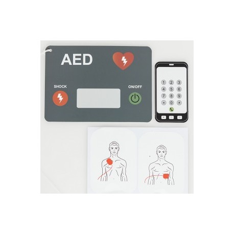 Lot de 5 Défibrillateurs factices + Electrodes