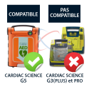 DEF223 - ELECTRODES PÉDIATRIQUES DEFIBRILLATEUR CARDIAC SCIENCE G5