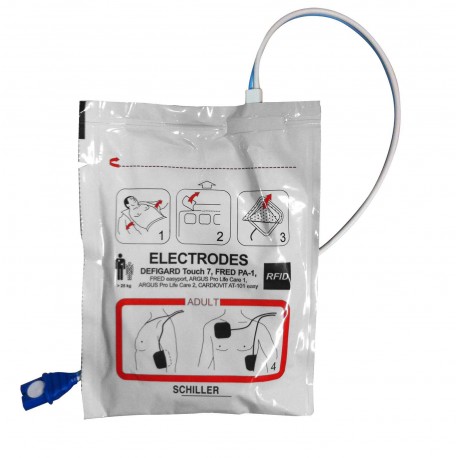DEF521 - Electrodes adultes pour défibrillateur Schiller FRED PA-1 DEF521 - Electrodes adultes pour défibrillateur Schiller FRED PA-1