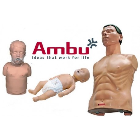 Pack mannequins Ambu avec défibrillateur AED Trainer