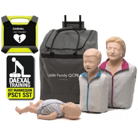 Pack 3 Mannequins + défibrillateur de formation Pack 3 Mannequins + défibrillateur de formation