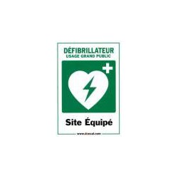Autocollant SITE EQUIPE pour défibrillateur