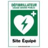 Autocollant SITE EQUIPE pour défibrillateur