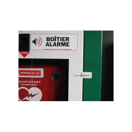 Etiquettes de sécurité pour boîtier défibrillateur (x 5)