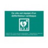 Autocollant Site équipé d'un défibrillateur (Norme CE)