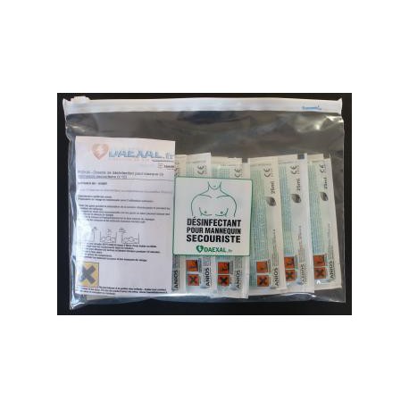 Dosette de désinfection pour masque de mannequin secourisme (x 10) Dosette de désinfection pour masque de mannequin secourisme (x 10)
